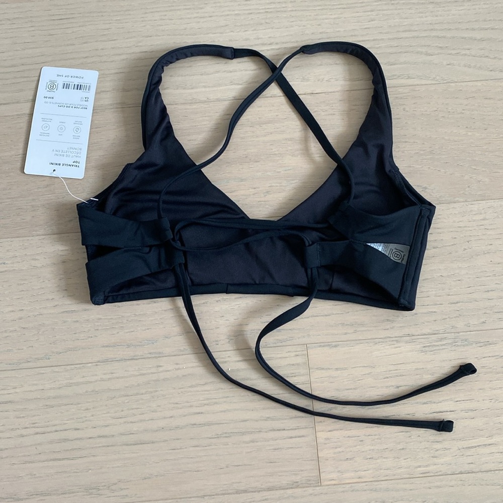 NWT Athleta Black Bikini Top - Picture 2 of 4